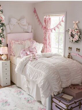 LoveShackFancy Sweet Bows Duvet Cover Twin/Twin XL & 2 Shams NWT
